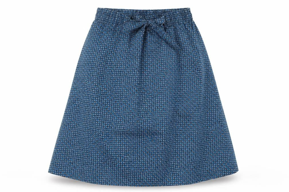 H&M Womens Blue Geometric  A-Line Skirt Size 6