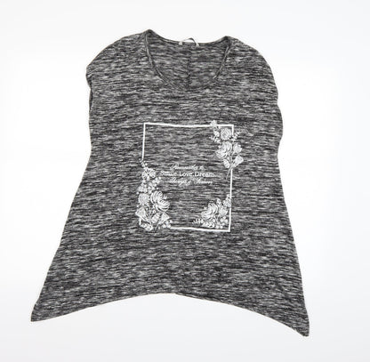 Additional front view of George women’s grey knit jumper, size UK 12