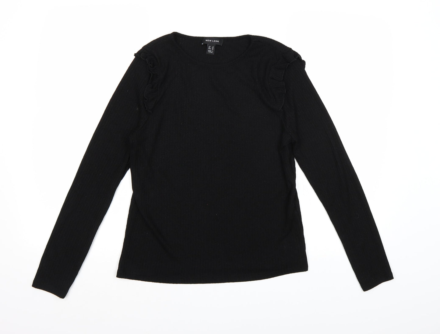 New Look Womens Black  Knit Pullover Jumper Size 14