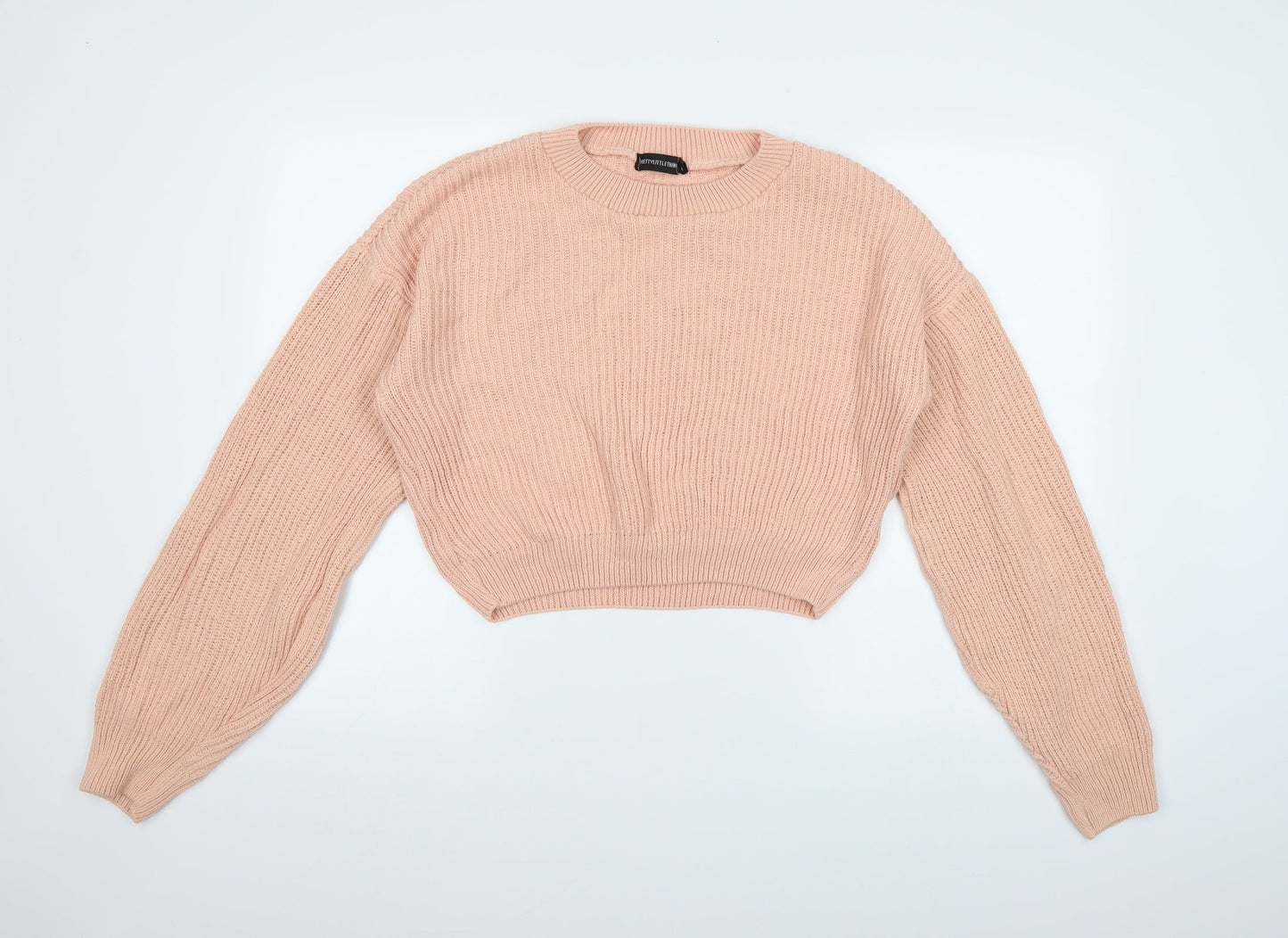 PRETTYLITTLETHING Womens Pink  Knit Pullover Jumper Size M
