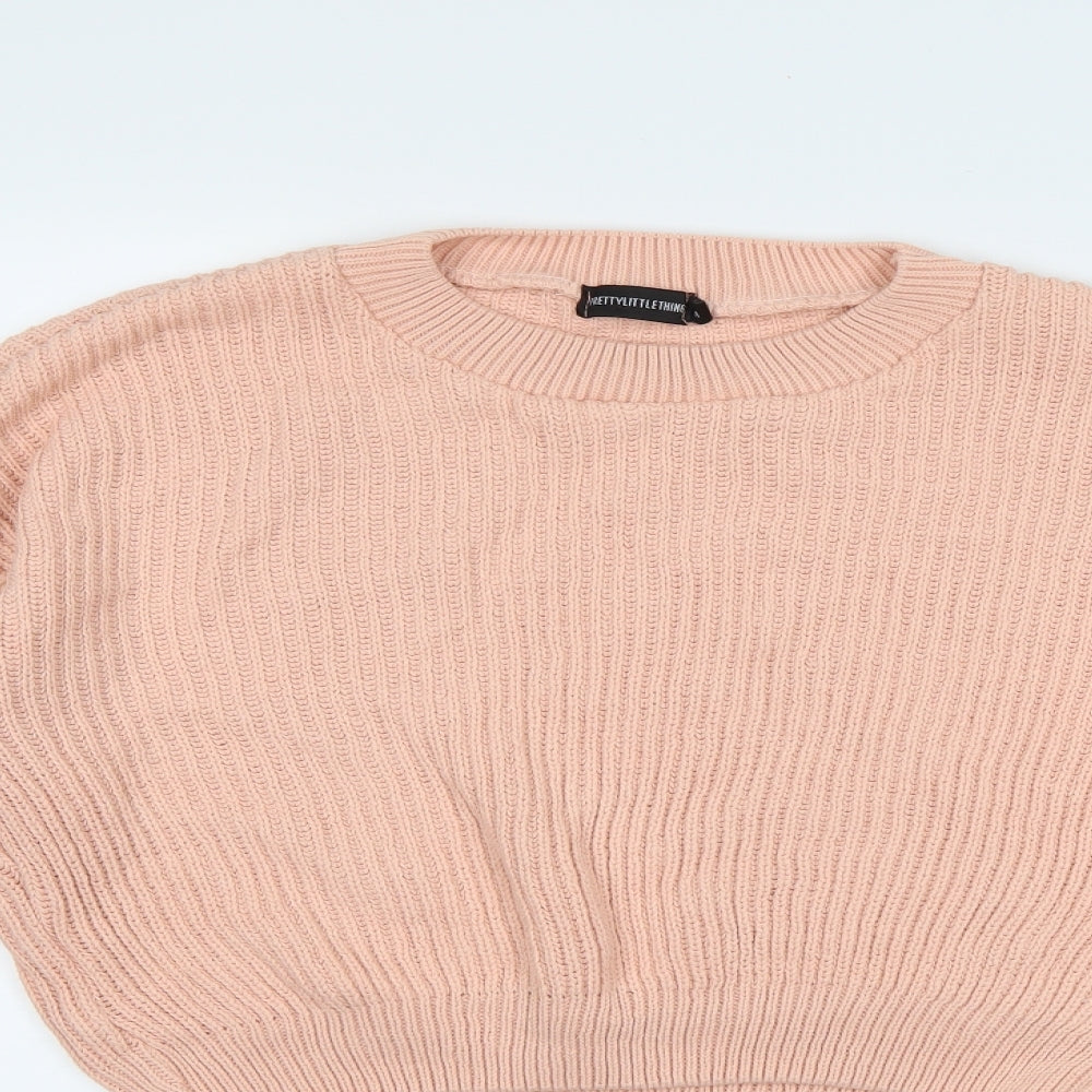 PRETTYLITTLETHING Womens Pink  Knit Pullover Jumper Size M