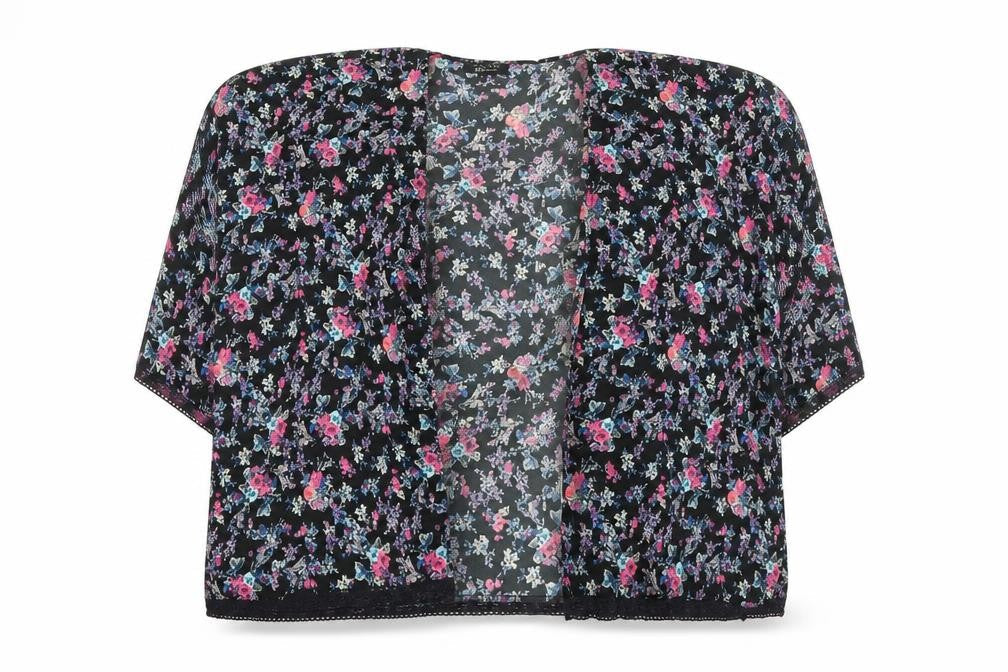 New Look Girls Black Floral  Jacket  Size S