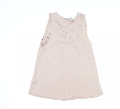 Back view of H&Mp women’s pink basic tank, size M