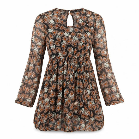Atmosphere Womens Black Floral  A-Line  Size 10  - Cut Out Shoulder