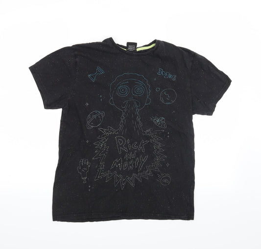 Primark Boys Black   Basic T-Shirt Size S