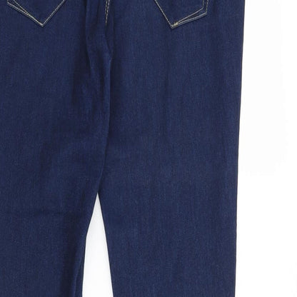 Brand and care label for Denim & Co. women’s blue jegging jeans, size UK 10, 30-inch leg