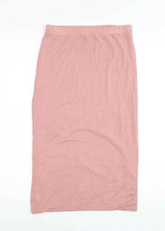 Topshop Womens Pink   Straight & Pencil Skirt Size 10