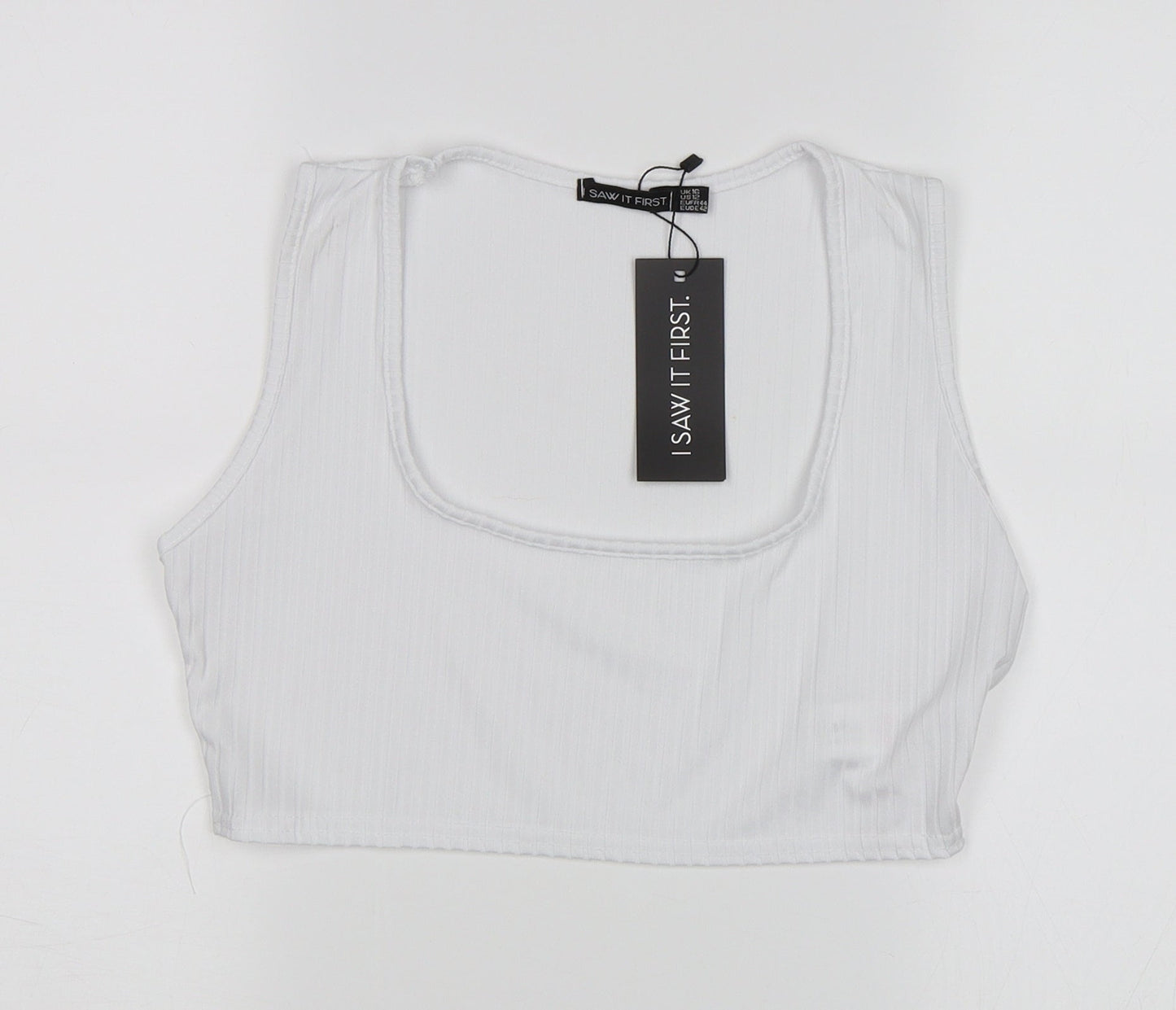 I SAW IT FIRST Womens White   Basic T-Shirt Size 16
