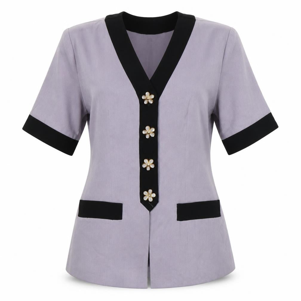 Clizo Womens Purple   Basic Button-Up Size L