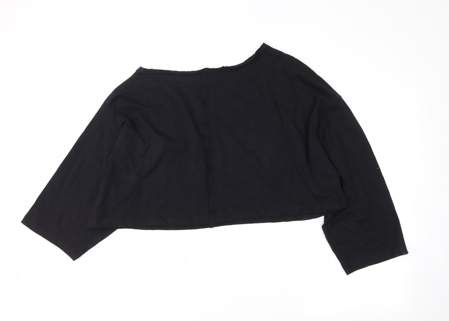 Boohoo Womens Black   Cropped T-Shirt Size 12