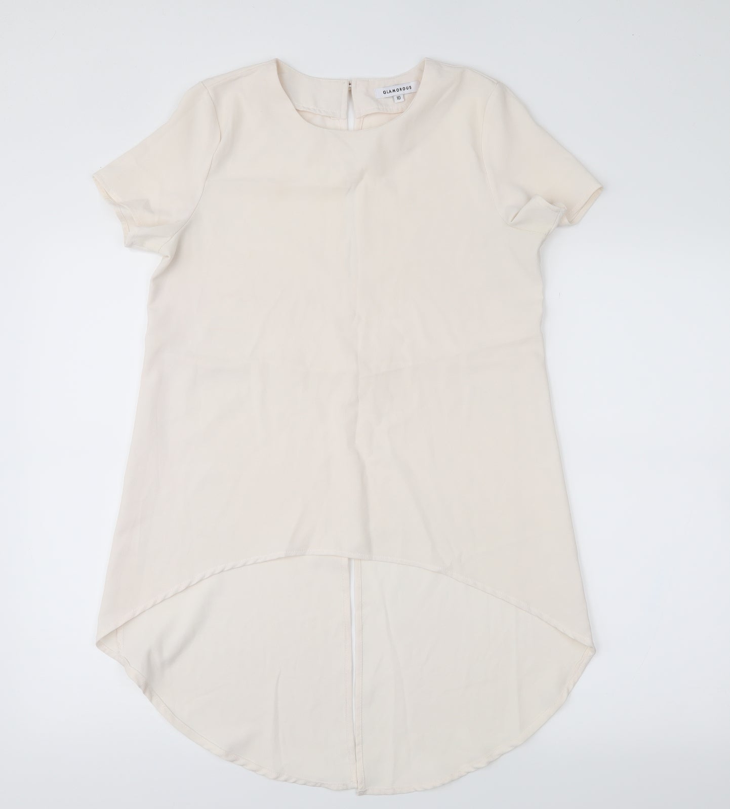 Glamorous Womens Beige   Basic Blouse Size 10
