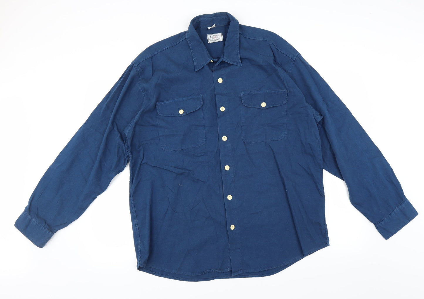 Classic Collection Mens Blue    Button-Up