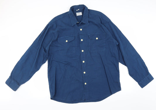 Classic Collection Mens Blue    Button-Up
