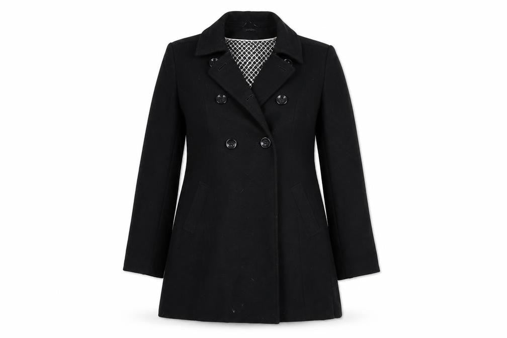 marks  Womens Black   Overcoat Coat Size 10