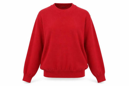 Front view of Westbury women’s red knit jumper, size S
