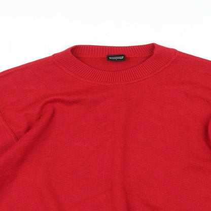 Close-up detail of Westbury women’s red knit jumper, size S