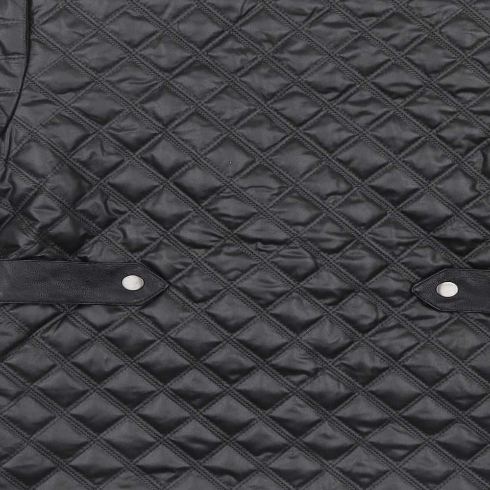 Dreams Womens Black Geometric  Jacket  Size 10