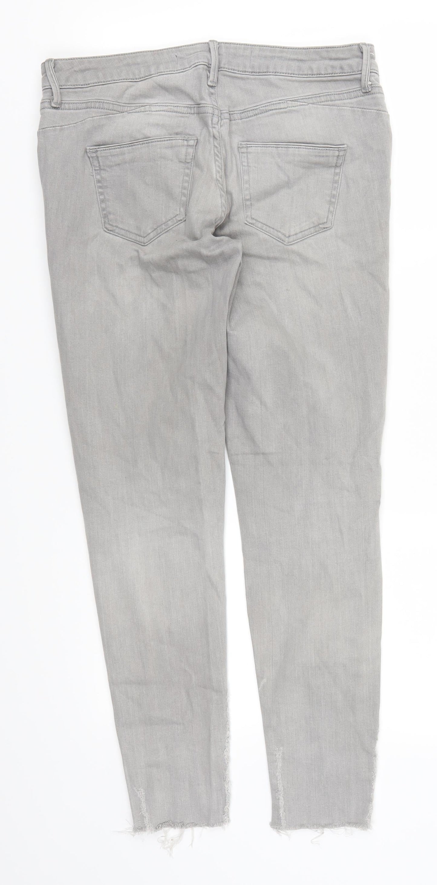 Denim Co Womens Grey  Denim Skinny Jeans Size 10 L26.5 in