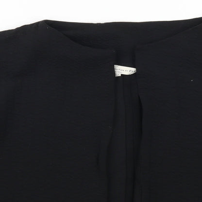 Close-up detail of F&F women’s black jacket, size UK 10