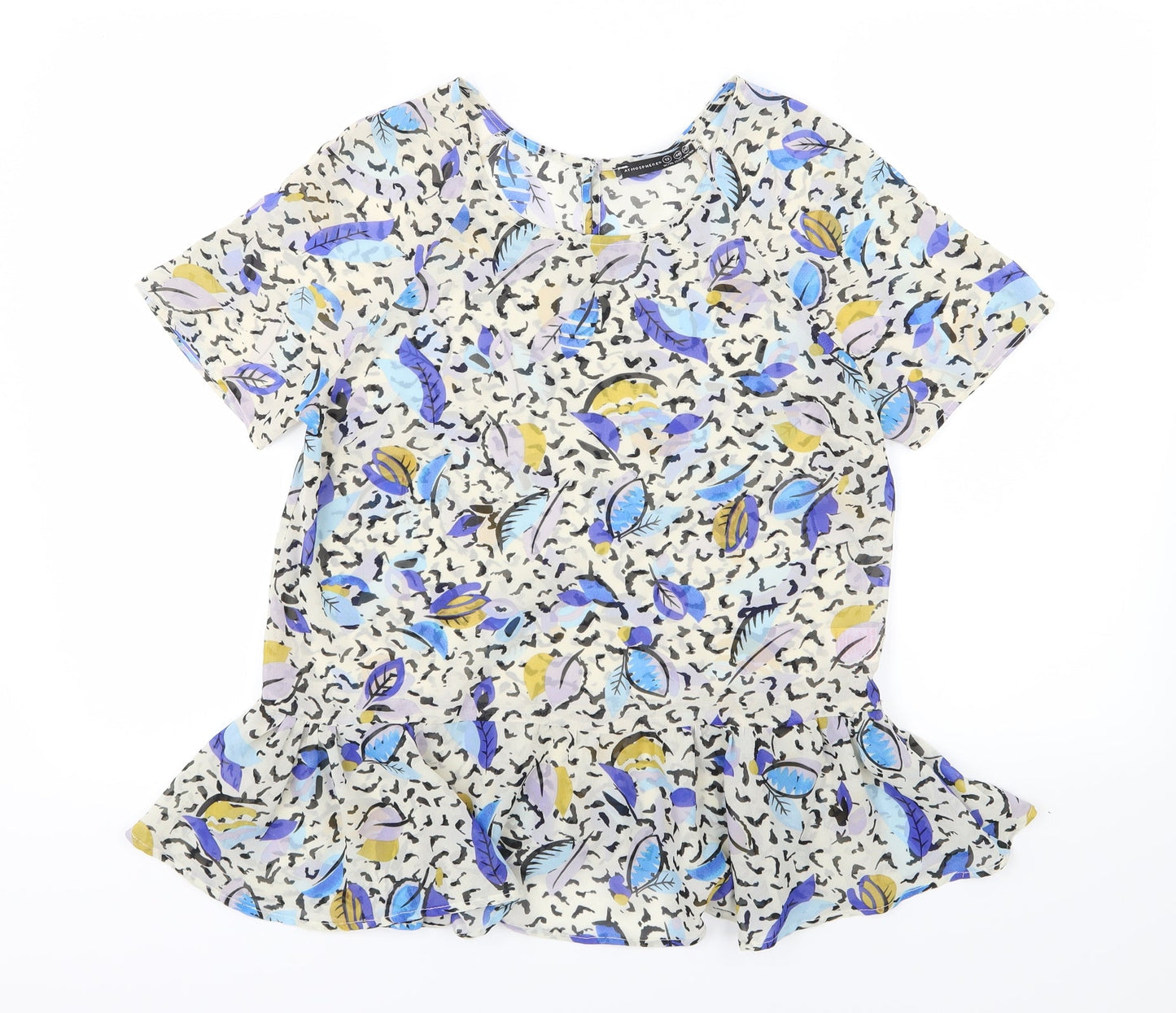 Atmosphere Womens Multicoloured  Chiffon Basic Blouse Size 12  - Leaf Print