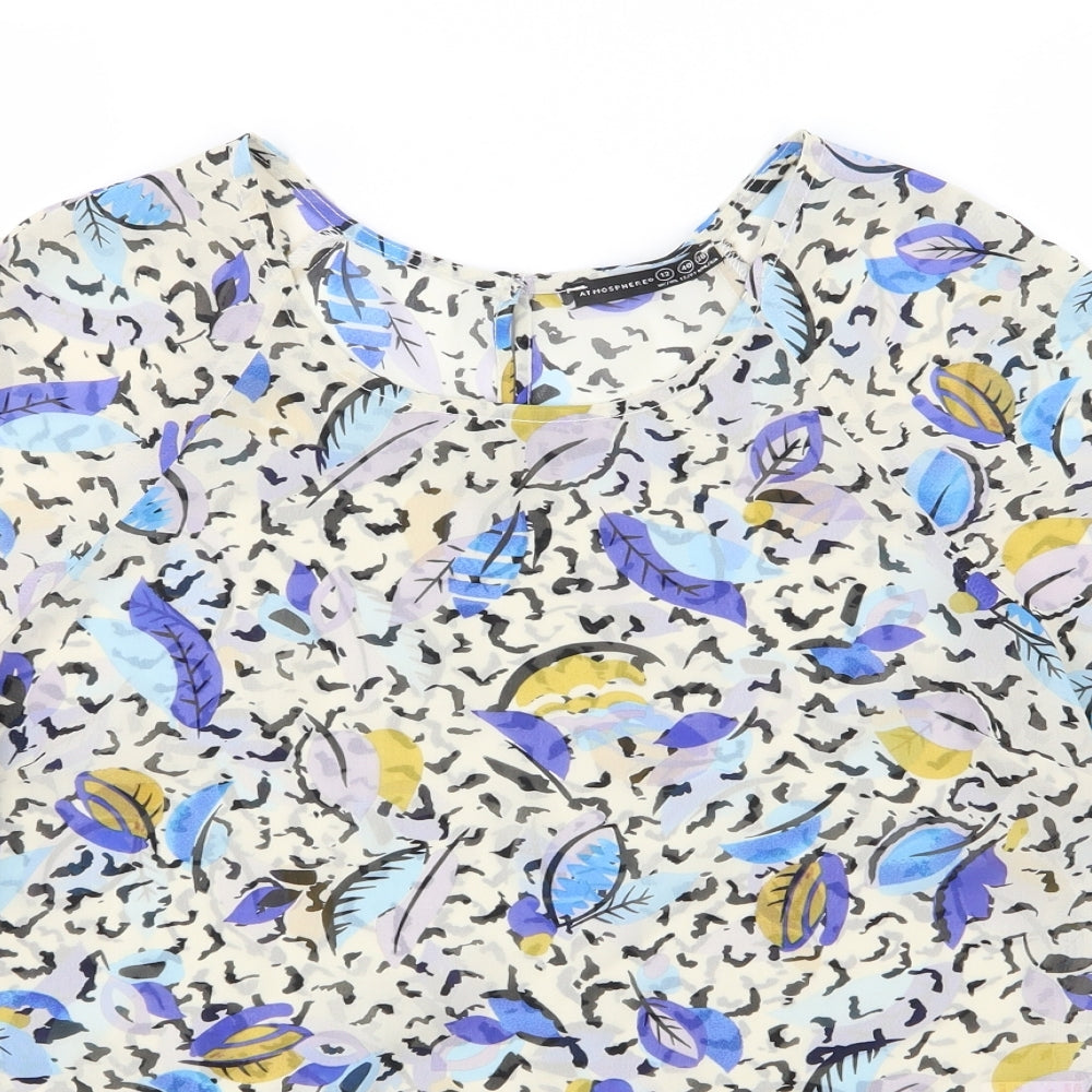 Atmosphere Womens Multicoloured  Chiffon Basic Blouse Size 12  - Leaf Print