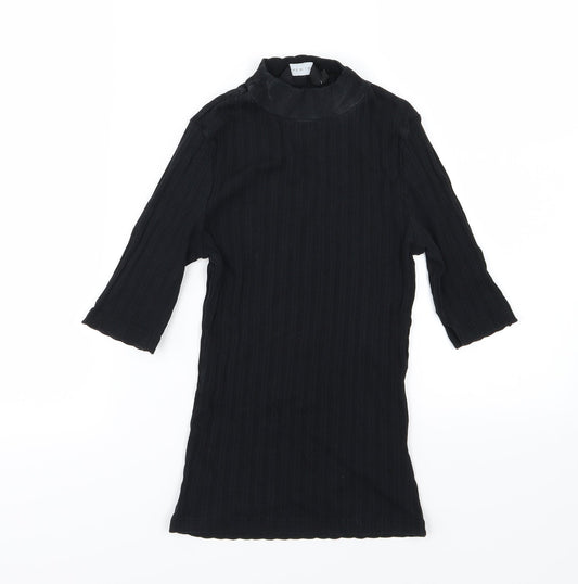 New Look Womens Black  Knit Pullover Jumper Size 10