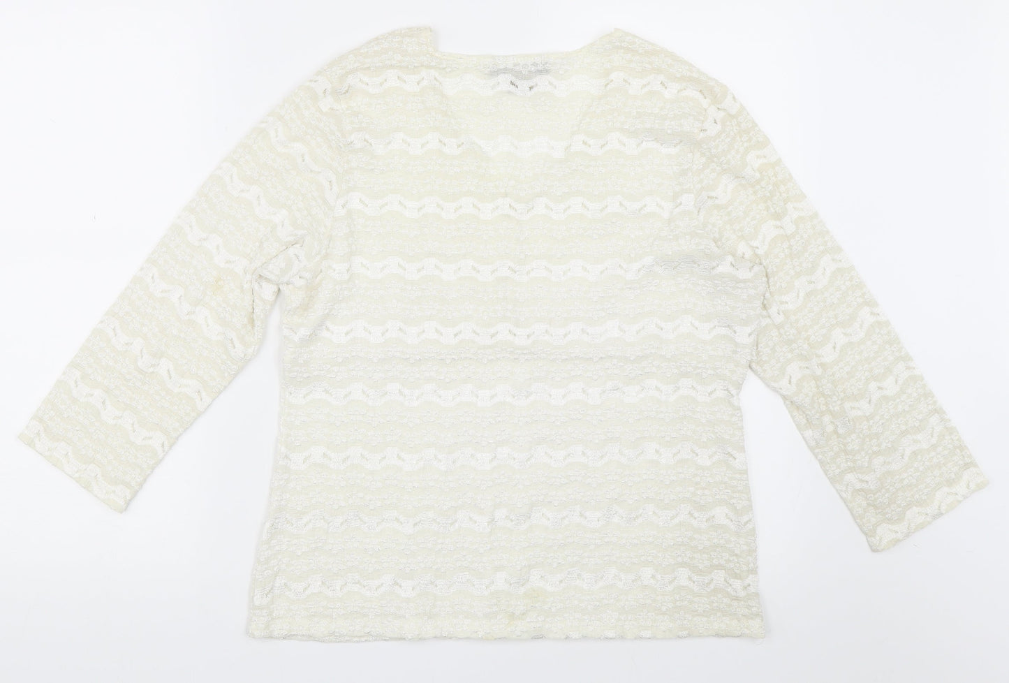 Notations Womens Ivory   Basic Blouse Size XL