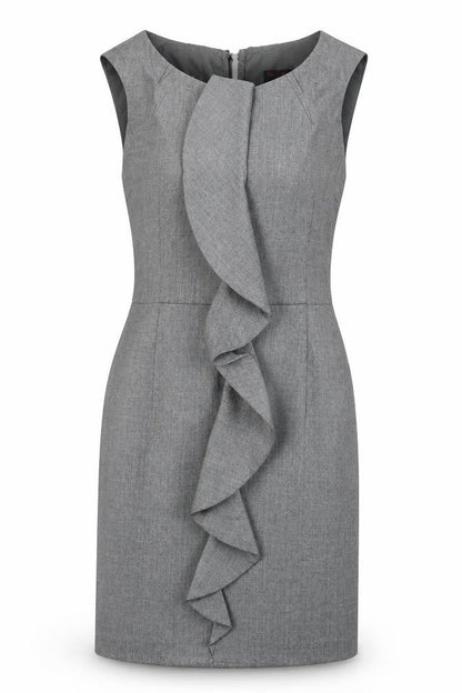 Front view of Miss Selfridge women’s grey shift, size UK 14
