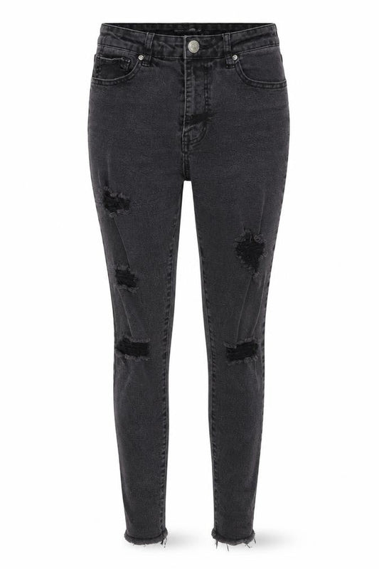 Boohoo Womens Black  Denim Skinny Jeans Size 10 L26 in