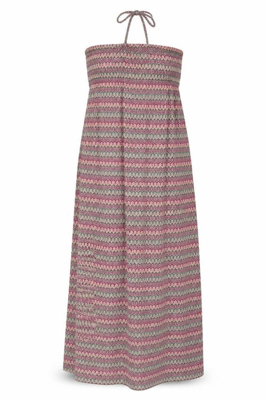 Womens Pink Geometric Jersey Maxi  Size M