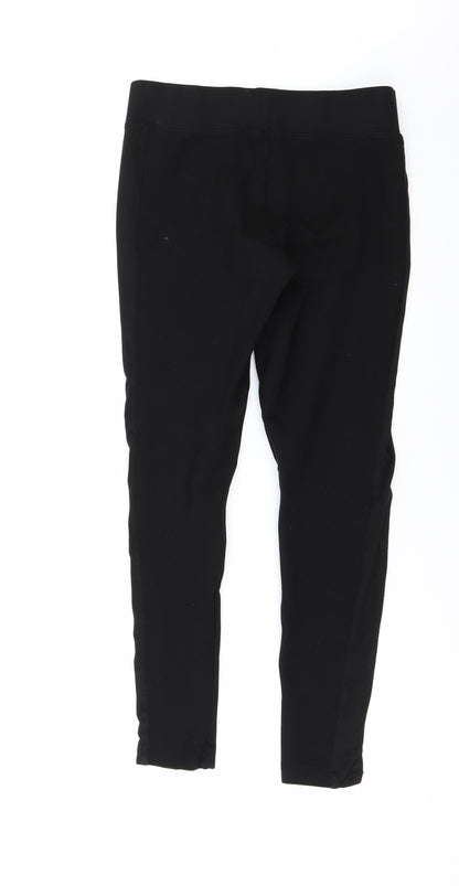 Back view of Topshop women’s black trousers, size UK 10, 25-inch leg