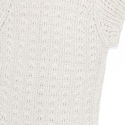 Brand and care label for EVIE women’s beige jumper, size UK 14