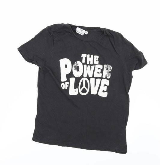 MNG Womens Black   Basic T-Shirt Size S
