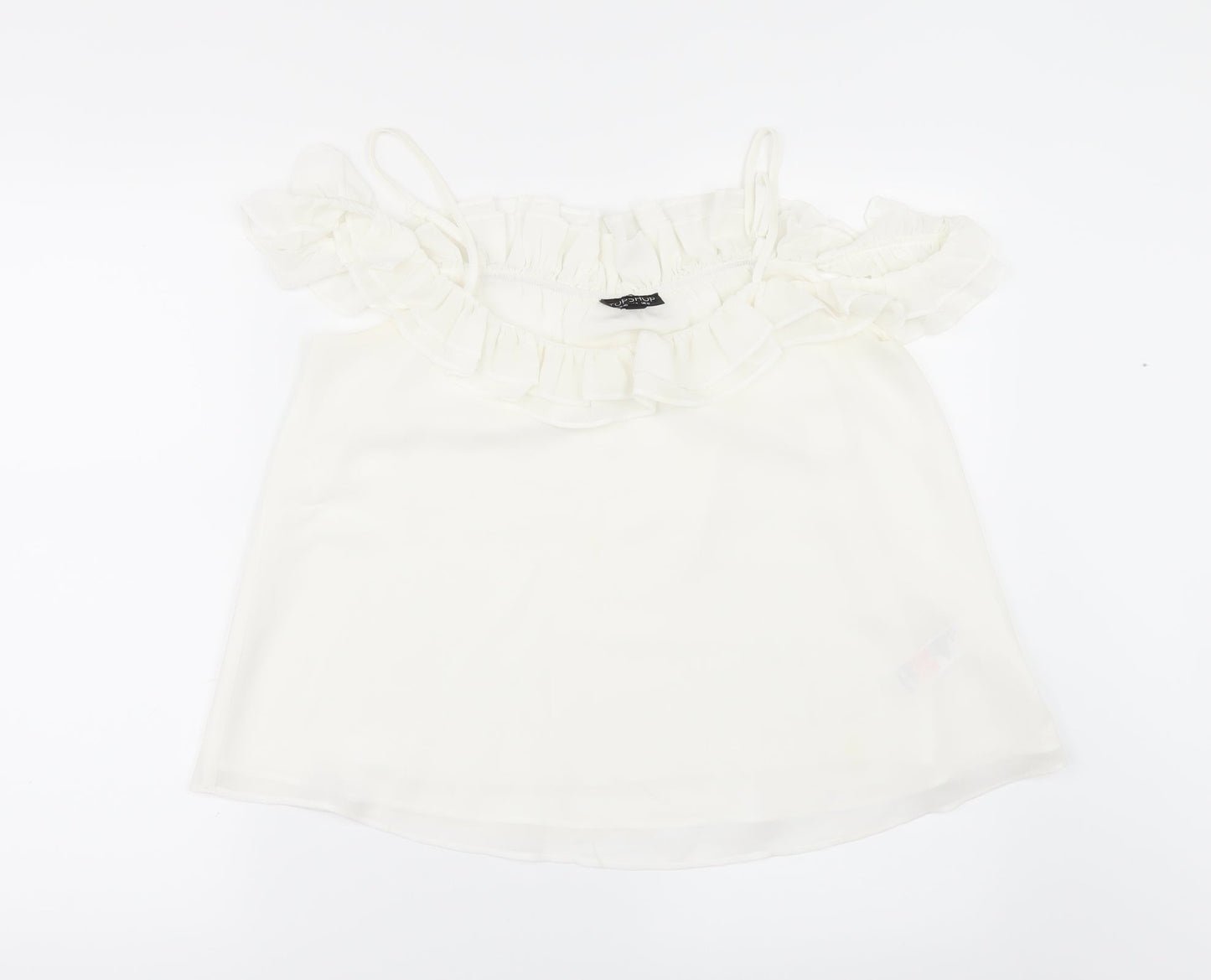 Topshop Womens White   Tunic Blouse Size 12