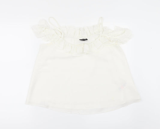 Topshop Womens White   Tunic Blouse Size 12