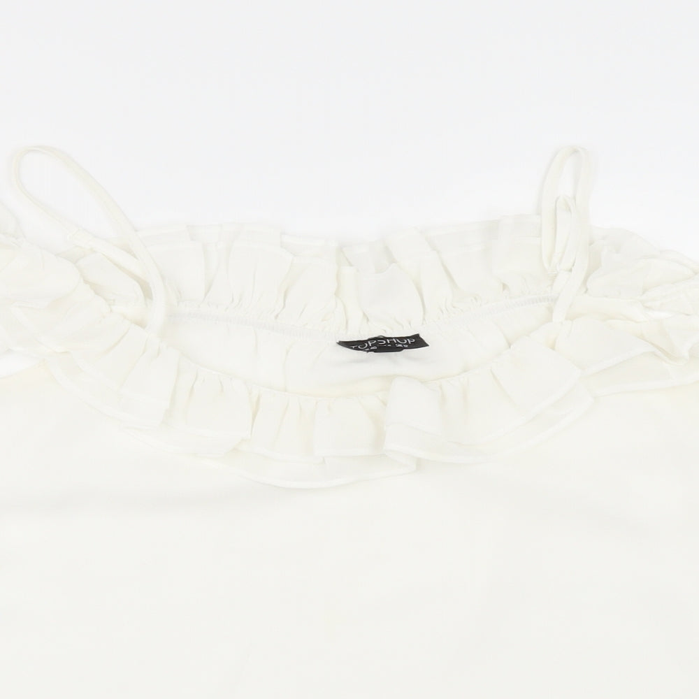 Topshop Womens White   Tunic Blouse Size 12