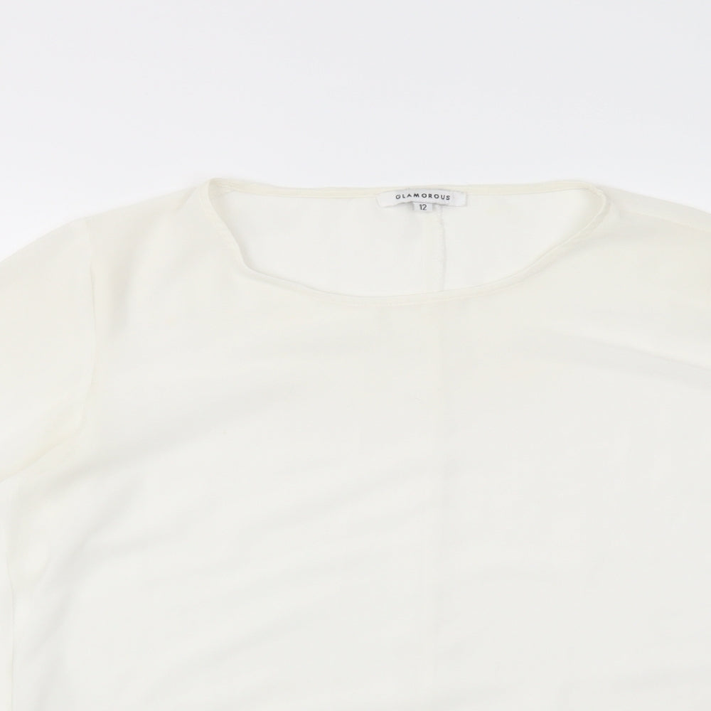 Glamorous Womens White   Basic Blouse Size 12