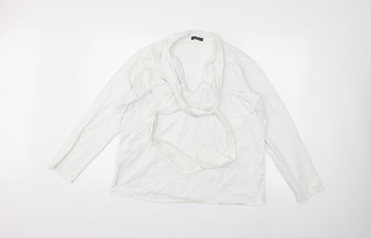 Boohoo Womens White   Basic Blouse Size XL