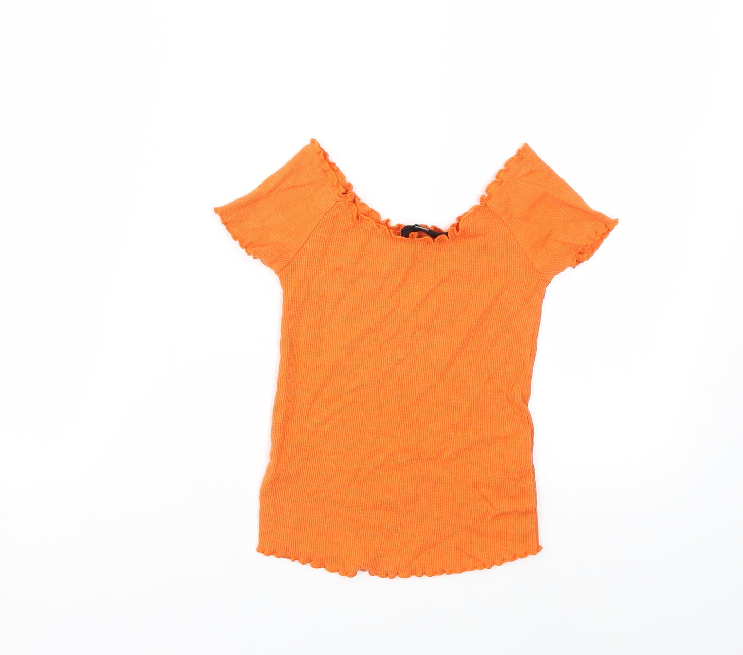 Topshop Womens Orange   Basic T-Shirt Size 8