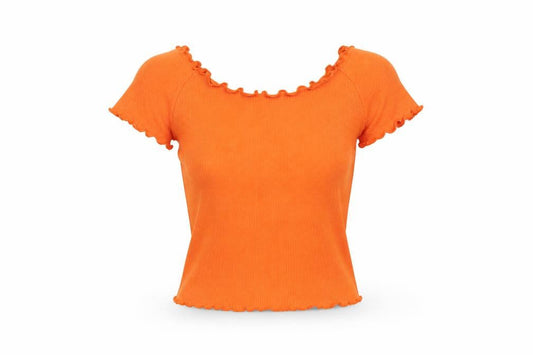 Topshop Womens Orange   Basic T-Shirt Size 8