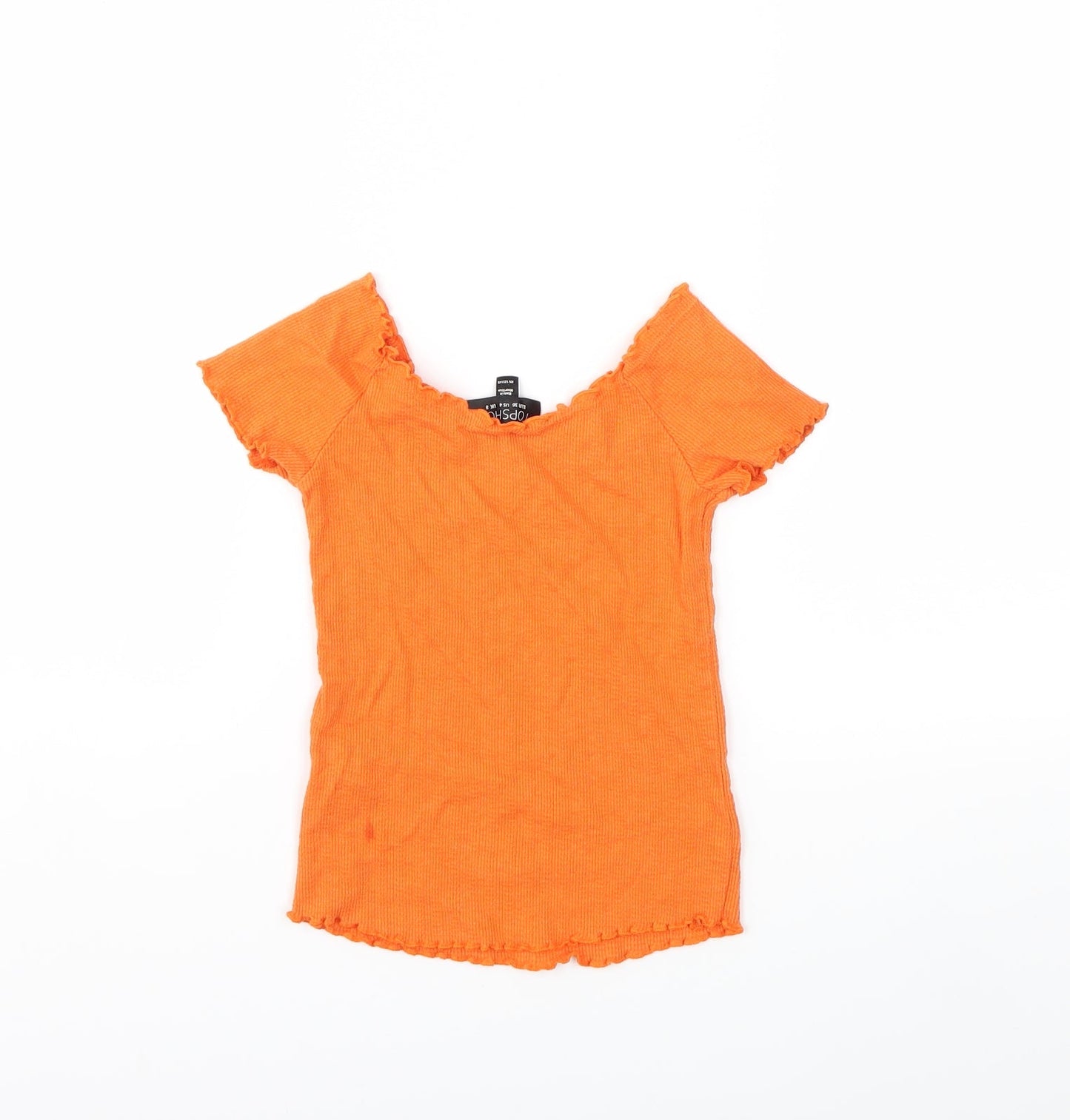 Topshop Womens Orange   Basic T-Shirt Size 8