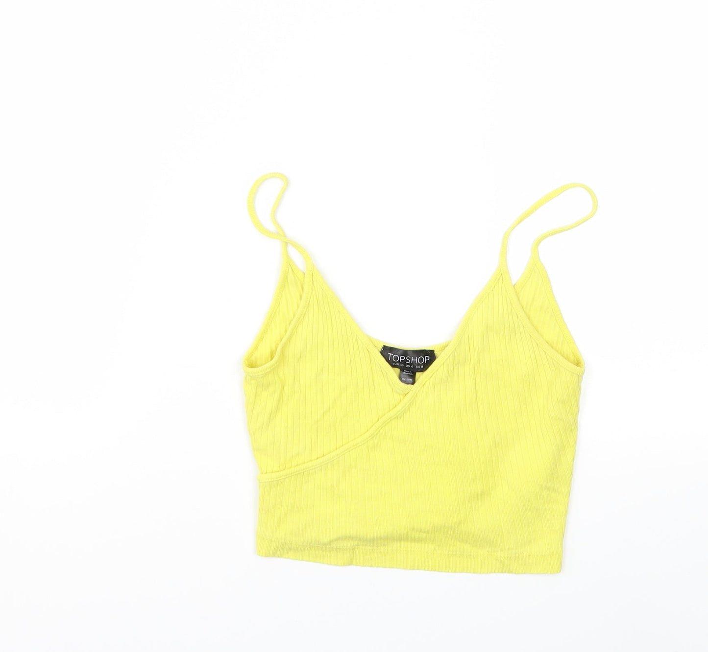 Topshop Womens Yellow   Basic Tank Size 8