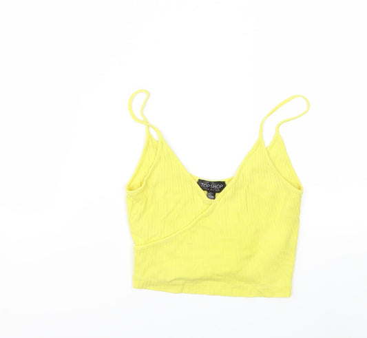 Topshop Womens Yellow   Basic Tank Size 8