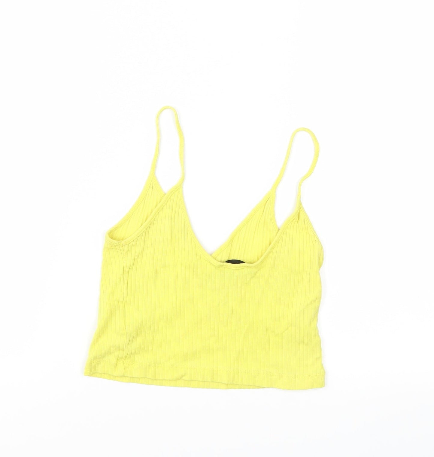 Topshop Womens Yellow   Basic Tank Size 8