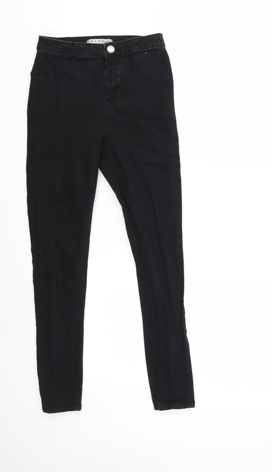 Denim & Co. Womens Black  Denim Skinny Jeans Size 8 L26 in