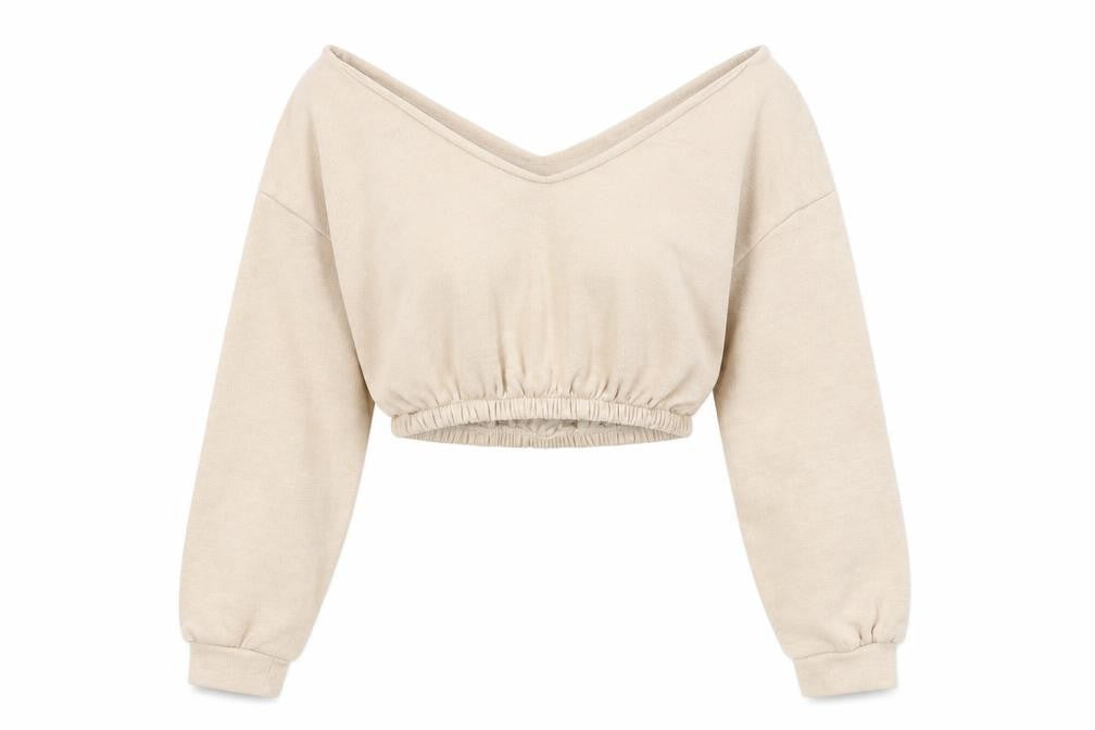 PRETTYLITTLETHING Womens Beige   Pullover Sweatshirt Size S