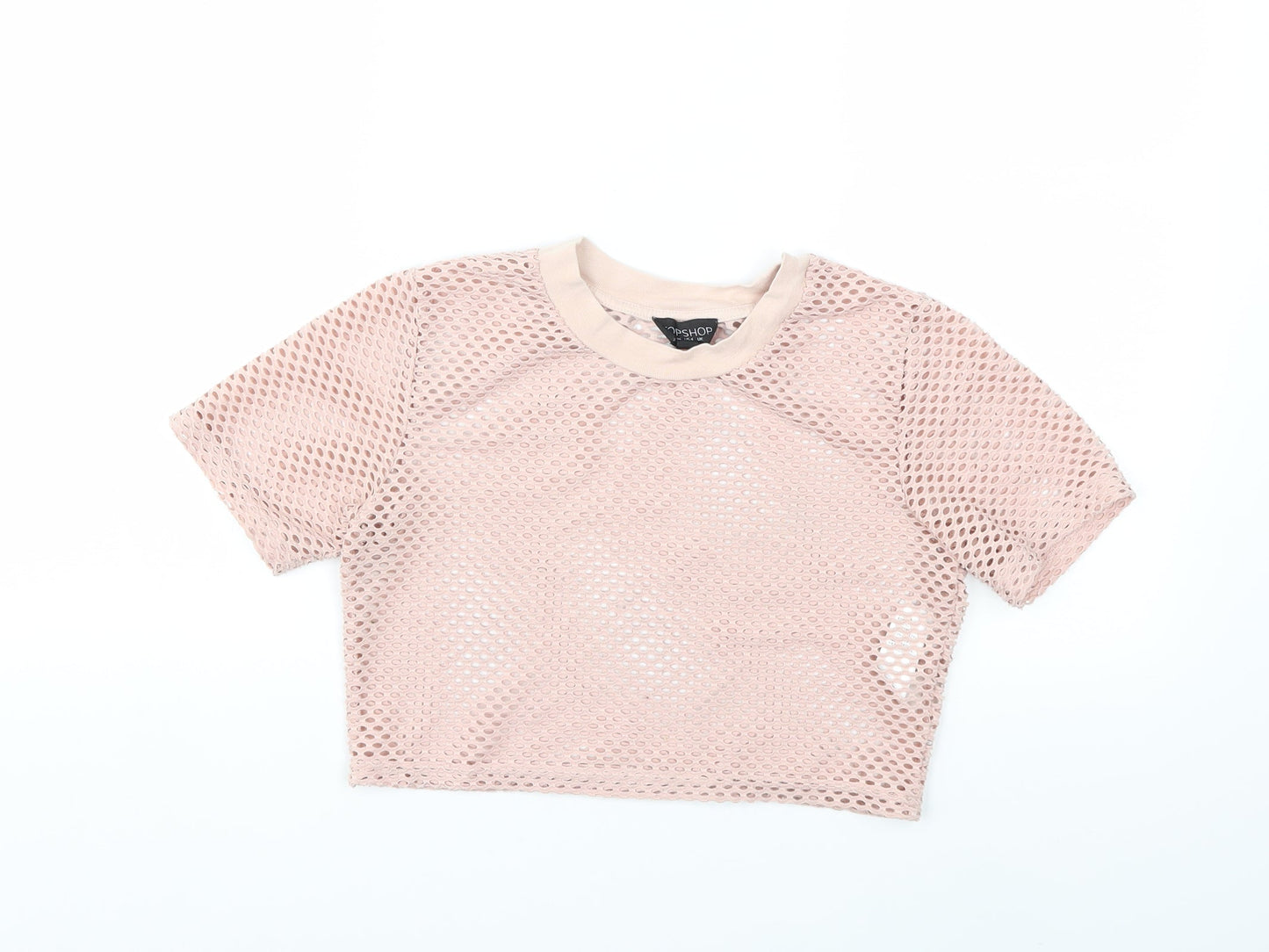 Topshop Womens Pink   Basic T-Shirt Size 8