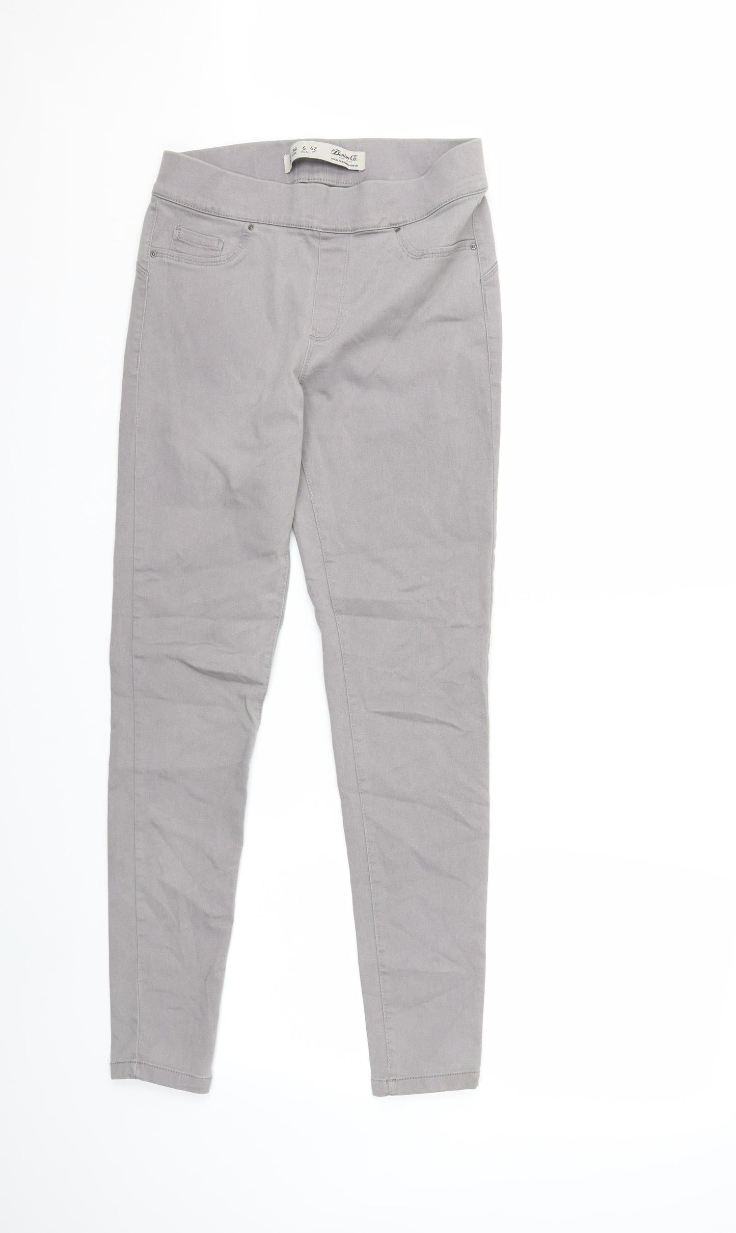 Denim & Co. Womens Green  Denim Skinny Jeans Size 10 L28 in