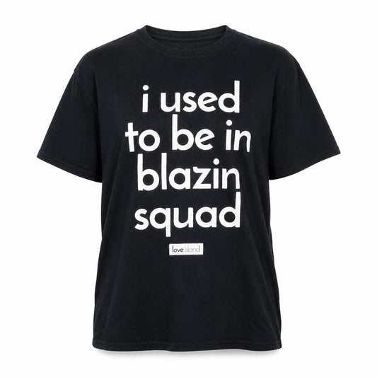 Front view of Love Island women’s black basic t-shirt, size L
