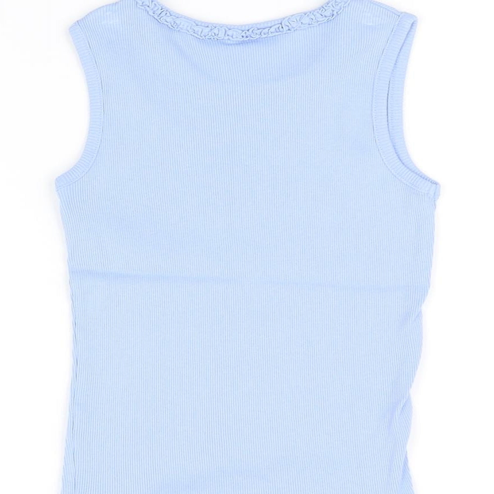 George Girls Blue   Basic T-Shirt Size 6 Years